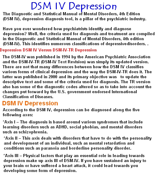 Kill Depression Dsm IV Depression